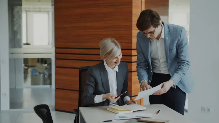 Professional consultation in a modern office