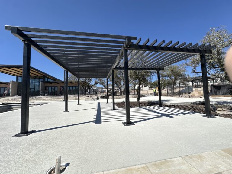 Athletic fence and custom gate installation in Austin